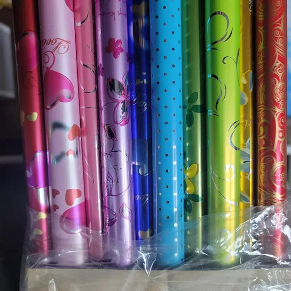 [BUNJANG] Metallic Wrapping Paper (100 Sheets) / 메탈포장지 100개입