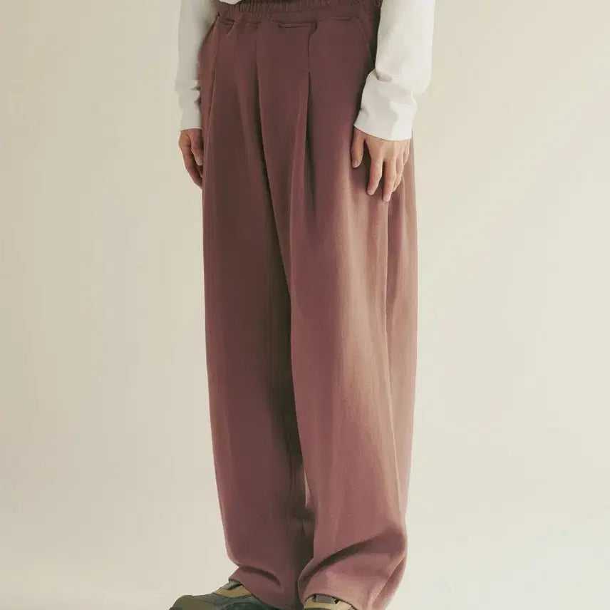 [BUNJANG] Zero Deep One-Tuck Sweatpants Dusty Wine M / 제로 딥 원턱 스웨트 팬츠 더스티 와인 M