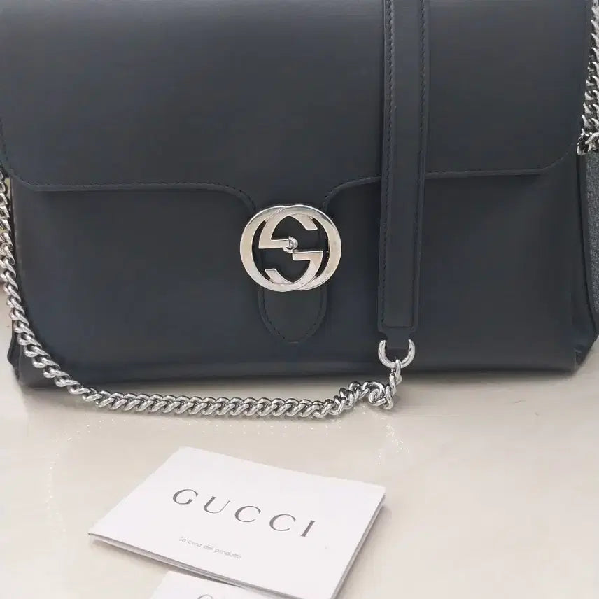 [BUNJANG] Gucci GG Interlocking Tab Handle Chain Bag Large / 구찌 GG인터로킹 탭핸들 체인백 라지