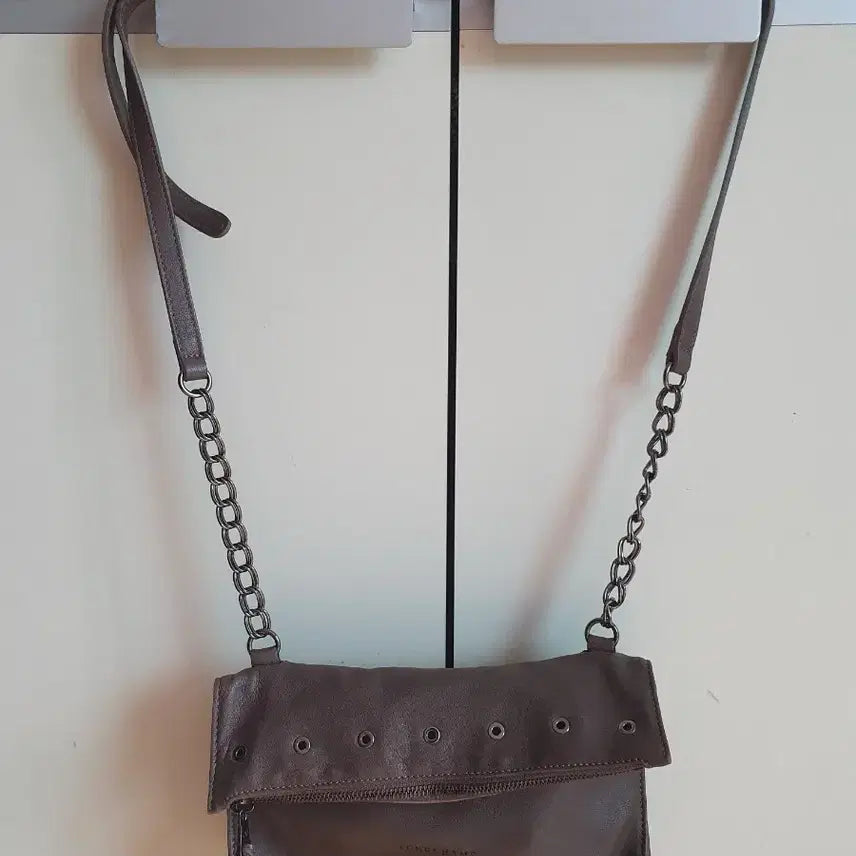 [BUNJANG] Longchamp Leather Chain Crossbody Bag Brown / 롱샴 레더 체인 크로스백 브라운