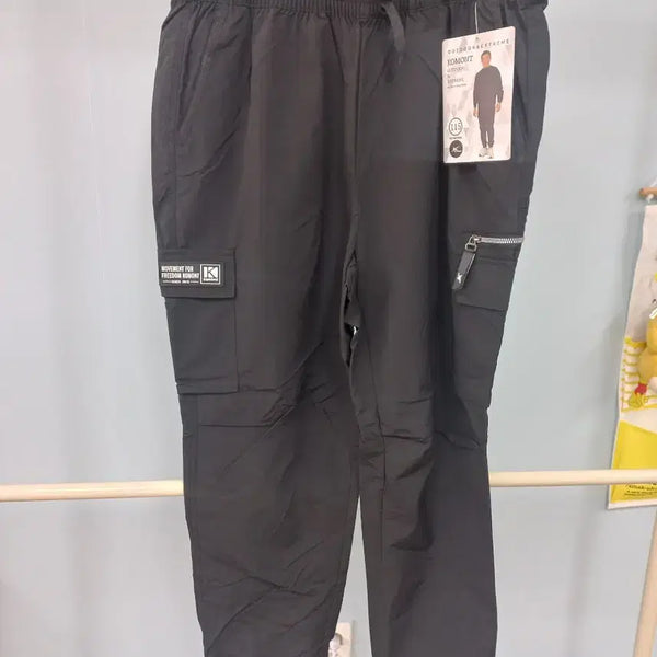 [BUNJANG] Plus Size Cargo Pants Black Size 115 / 빅사이즈 카고 바지 고무줄 허리 115사이즈 새상품