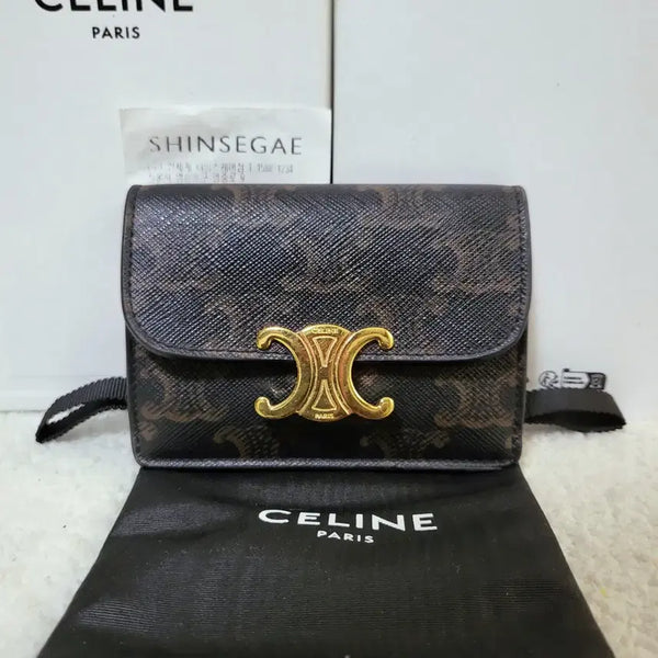 [BUNJANG] Celine Triomphe Canvas Card Holder / [영수증/풀구성] 셀린느 트리옹프 캔버스 카드지갑