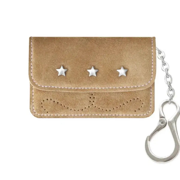[BUNJANG] ETPOET Star Stud Cardholder Camel Suede / [새상품] 에포에 스타 스터드 카드지갑 (카멜 스웨이드)