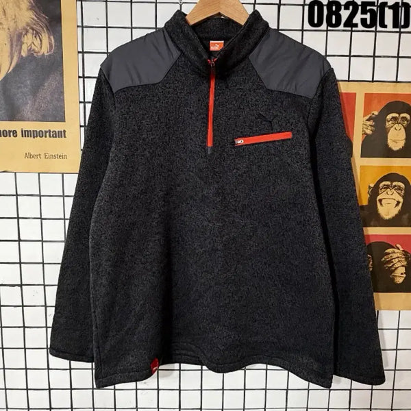 [BUNJANG] Puma Grey Zip-Up Sweatshirt / 푸마 맨투맨 집업 그레이 0825