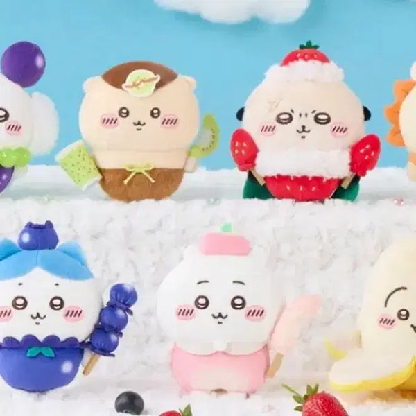 [BUNJANG] Chiikawa Fruit Mascot Keychain (Set of 8) / 치이카와 과일 인형마스코트 키링 8종 개별가