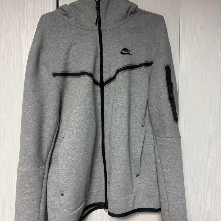 [BUNJANG] Nike Tech Fleece Full-Zip Hoodie Grey L / 나이키 테크팩 후드 집업 그레이 L(급처)