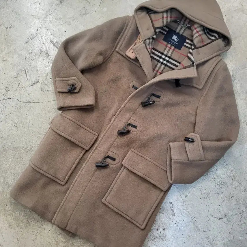 [BUNJANG] Vintage Burberry Wool Duffle Coat Beige / 빈티지 영국 버버리 울 더플 코트 베이지