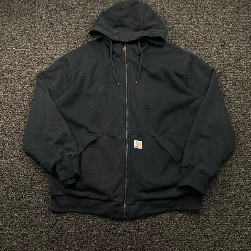 [BUNJANG] Carhartt Black Hooded Zip-Up Jacket / 칼하트 블랙 후드집업