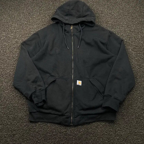 [BUNJANG] Carhartt Black Hooded Zip-Up Jacket / 칼하트 블랙 후드집업