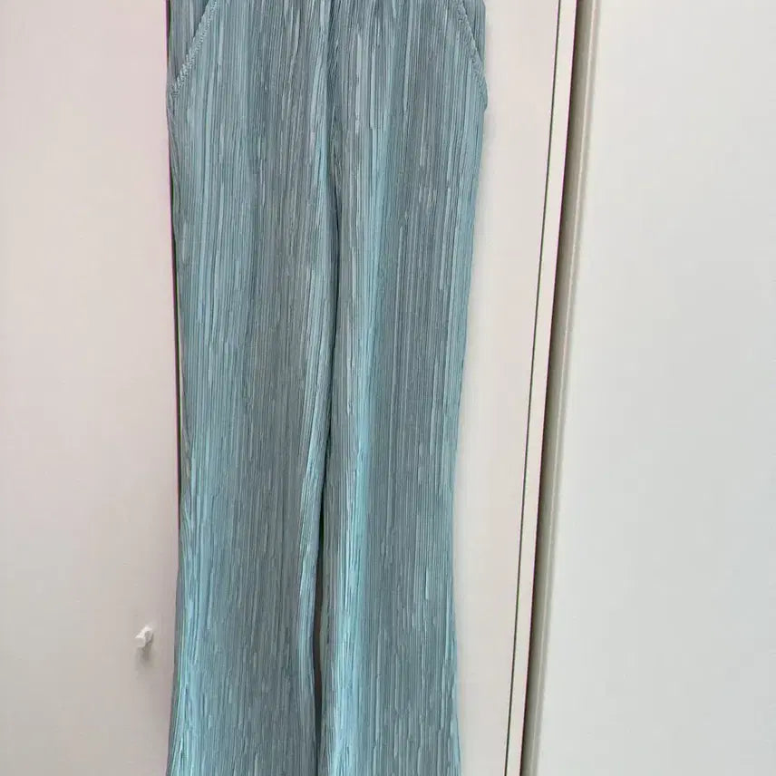 [BUNJANG] Pleated Wide Pants Mint / 플리츠 와이드 팬츠 민트색