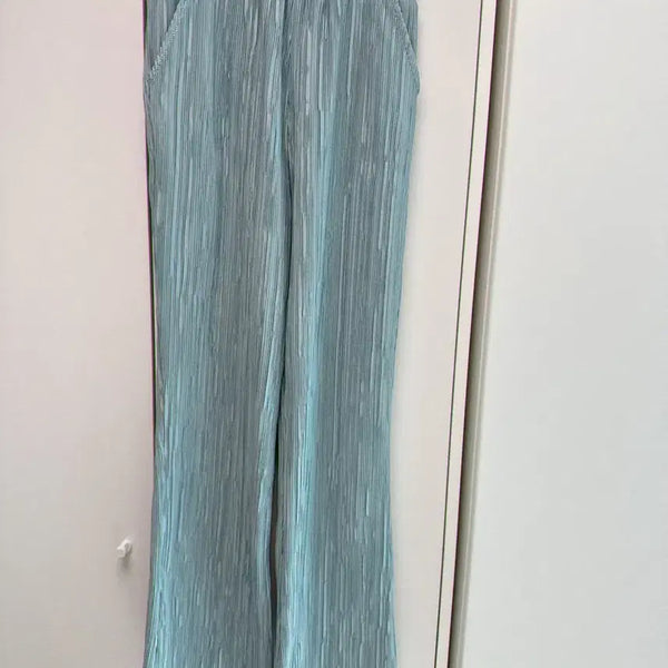 [BUNJANG] Pleated Wide Pants Mint / 플리츠 와이드 팬츠 민트색