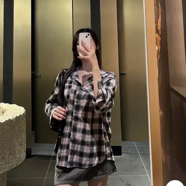 [BUNJANG] Cubic Blouse / 큐빅 남방