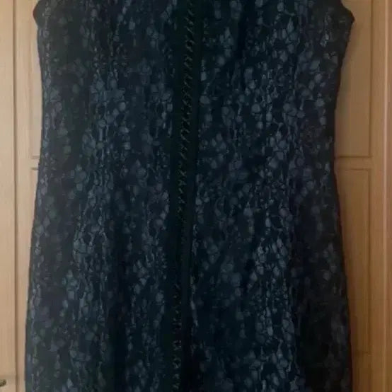 [BUNJANG] SI Black Lace Frill Midi Dress / SI 원피스