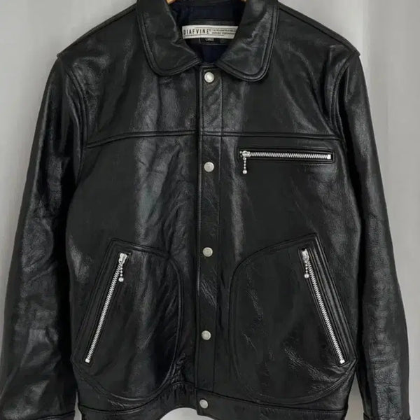 [BUNJANG] Diaphine Tony Hawk Style Cowhide Leather Trucker Jacket / 디아프바인 트러커 토니웩 st 소가죽 자켓