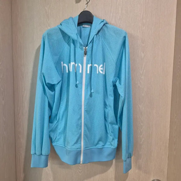 [BUNJANG] Hummel Hooded Zip-Up Jacket Blue Size 100 / 험멜 후드집업 블루사이즈100