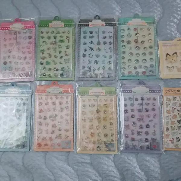 [BUNJANG] Pokemon Bubble Sticker Bundle Set (10 Types) / 일괄)포켓몬 버블스티커 8종+2종(내용참고)