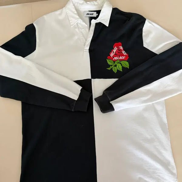 [BUNJANG] Palace Rugger Burger Rugby Shirt White Navy / 팔라스 러거버거 럭비셔츠 화이트 네이비21ss