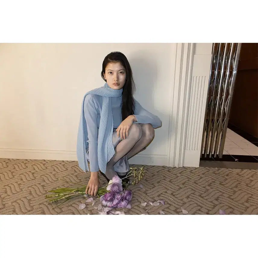 [BUNJANG] EHRE Pleats Muffler Scarf / EHRE PLEATS MUFFLER 에레 플리츠 머플러 스카프