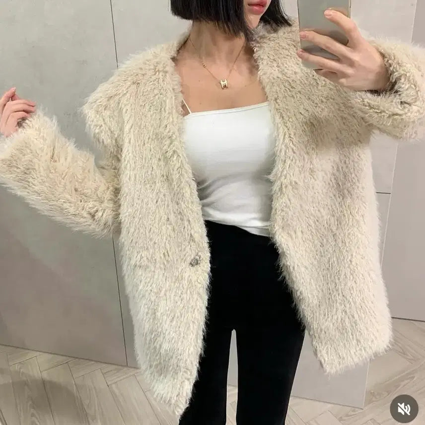 [BUNJANG] Show Blanc Faux Fur Jacket / 쇼블랑 퍼자켓