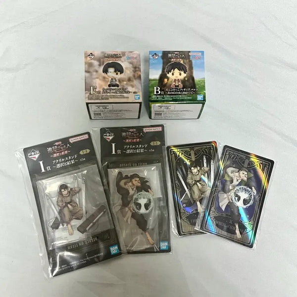 [BUNJANG] Attack on Titan Eren & Levi Set - Choconoque, Acrylic, Card Bundle / (현물/일괄)진격의거인 에렌,리바이 세트 선택과 결과 초코노코,아크릴,카드