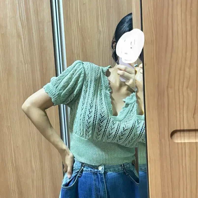 [BUNJANG] Billion Cropped Knit T-Shirt / 빌리온 반팔티셔츠 크롭니트