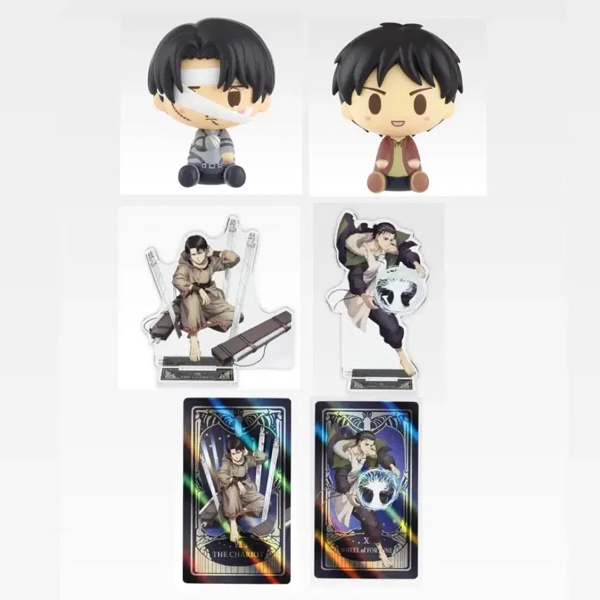 [BUNJANG] Attack on Titan Eren & Levi Set Chocokko Acrylic Card Bundle / (현물/일괄)진격의거인 에렌,리바이 세트 선택과 결과 초코노코,아크릴,카드