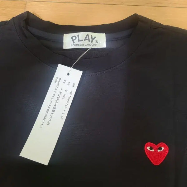 [BUNJANG] Comme des Garçons PLAY Black T-shirt / 꼼데가르송 플레이 반팔티셔츠 블랙