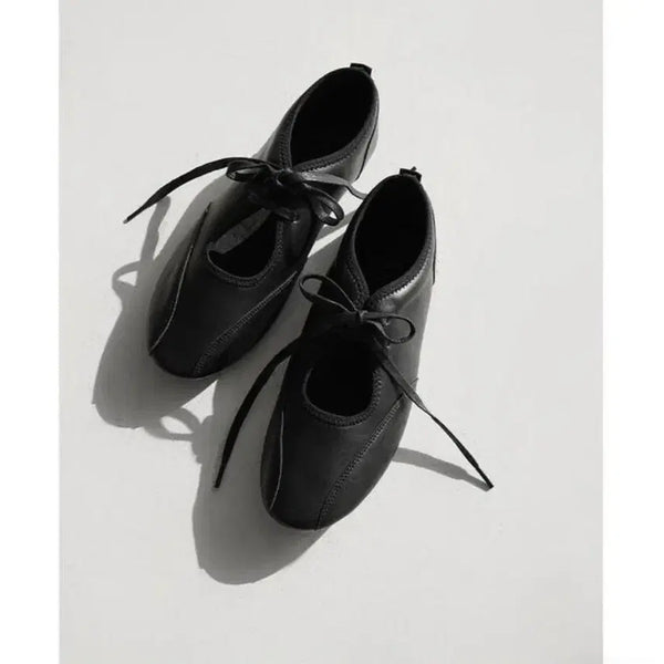 [BUNJANG] Chakhan Gudu Tolde Strap Flat Sneakers Black / 착한구두 톨드 스트랩 플랫 스니커즈 미착용