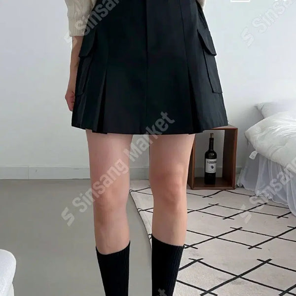 [BUNJANG] Black Cargo Skirt / (새상품) 블랙 카고 스커트