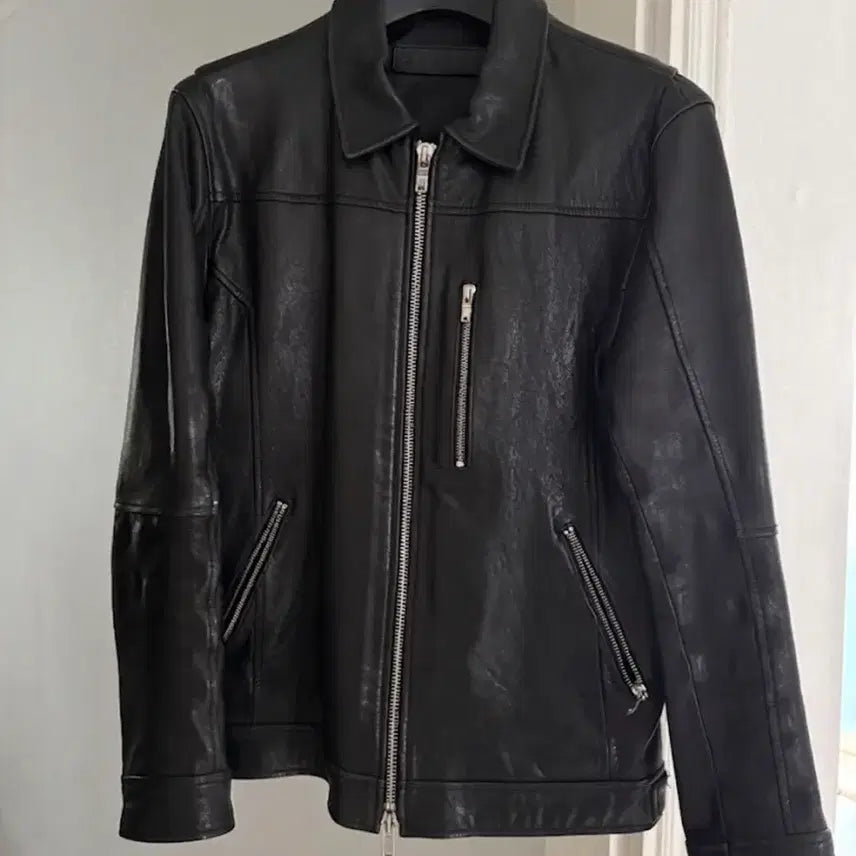 [BUNJANG] Noir Larmes Standard Single Leather Jacket / [48]느와르 라르메스 스탠다드 싱글 레더 자켓