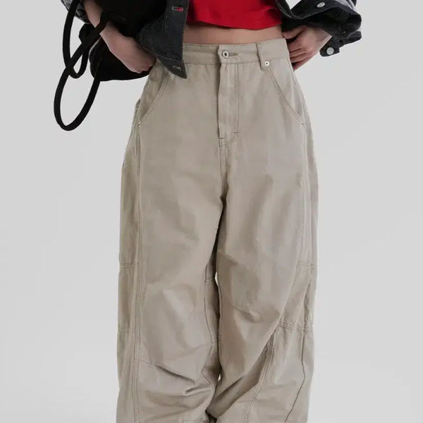 [BUNJANG] Porter Curved Pants Beige / 어텀 포터커브드팬츠