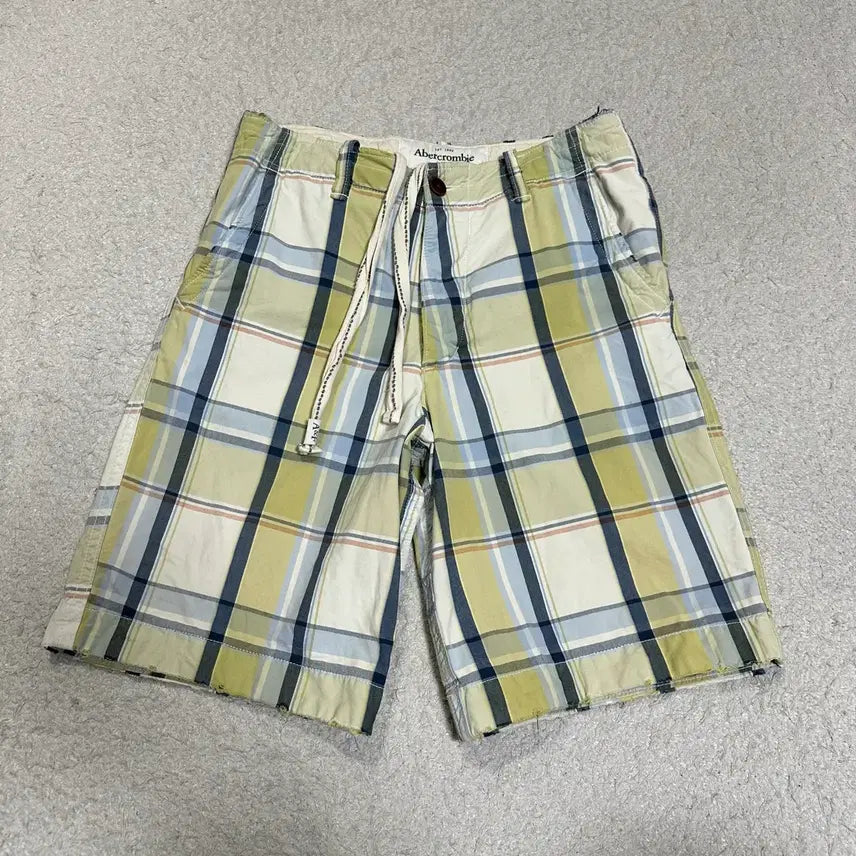 [BUNJANG] Abercrombie Check Shorts Pants 32 Inch / 아베크롬비 체크 반바지 팬츠 32인치