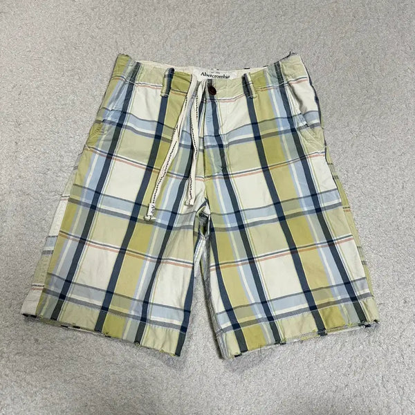 [BUNJANG] Abercrombie Check Shorts Pants 32 Inch / 아베크롬비 체크 반바지 팬츠 32인치