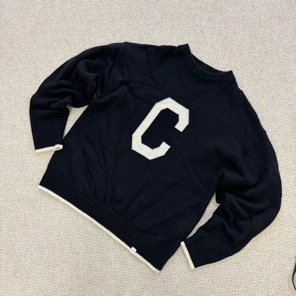 [BUNJANG] Covernat C Logo Long Sleeve Knit / M 커버낫 C로고 긴팔 니트 0825D2