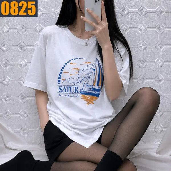 [BUNJANG] 105 Setter Graphic Short Sleeve T-Shirt / 105 세터 그래픽 반팔 티셔츠