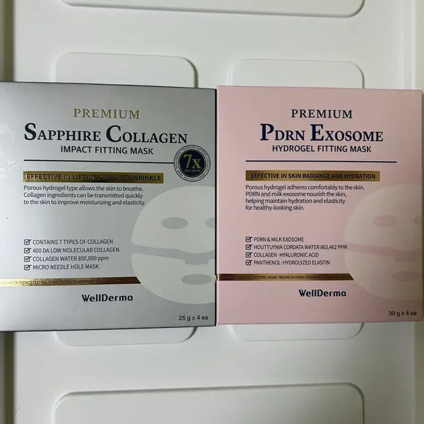 [BUNJANG] Wellderma Premium Gel Mask Pack (Collagen/PDRN) - 7 Sheets / (새상품) 웰더마 프리미엄 겔 마스크팩 콜라겐/PDRN총7매