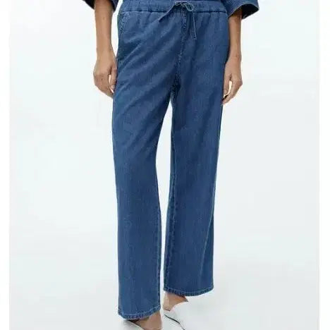 [BUNJANG] Arket Women's Drawstring Denim Pants S / 아르켓 여성 드로스트링 데님 팬츠 S