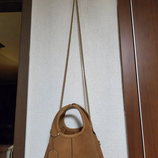 [BUNJANG] Coach Lana Bag 19 Cognac Suede / 코치 라나백 19