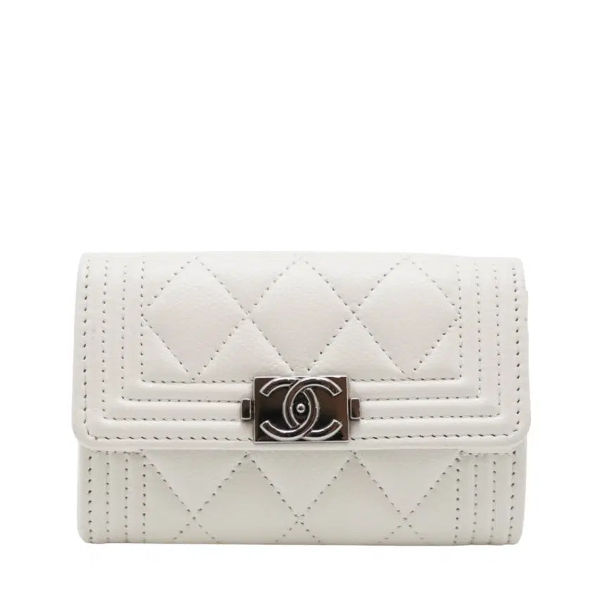 [BUNJANG] Chanel Boy Snap Card Holder A80603 / [착한중고명품울산점] 샤넬 보이 똑딱이 카드지갑 내장칩 A80603 상태 A