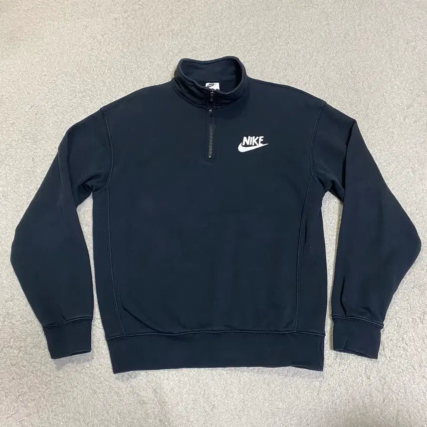 [BUNJANG] Nike Black Half-Zip Sweatshirt Size S / 나이키 반집업 맨투맨 블랙 s 90