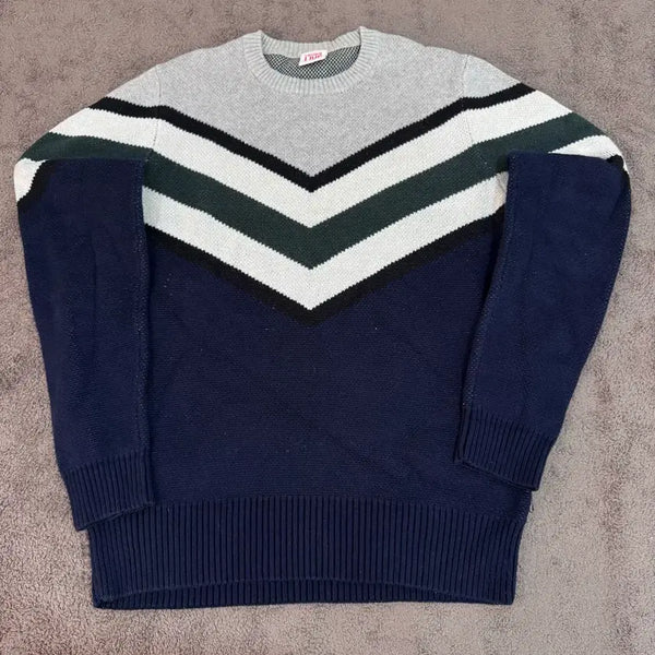 [BUNJANG] Lacoste Color Block Knit Sweater / 라코스테 배색 니트