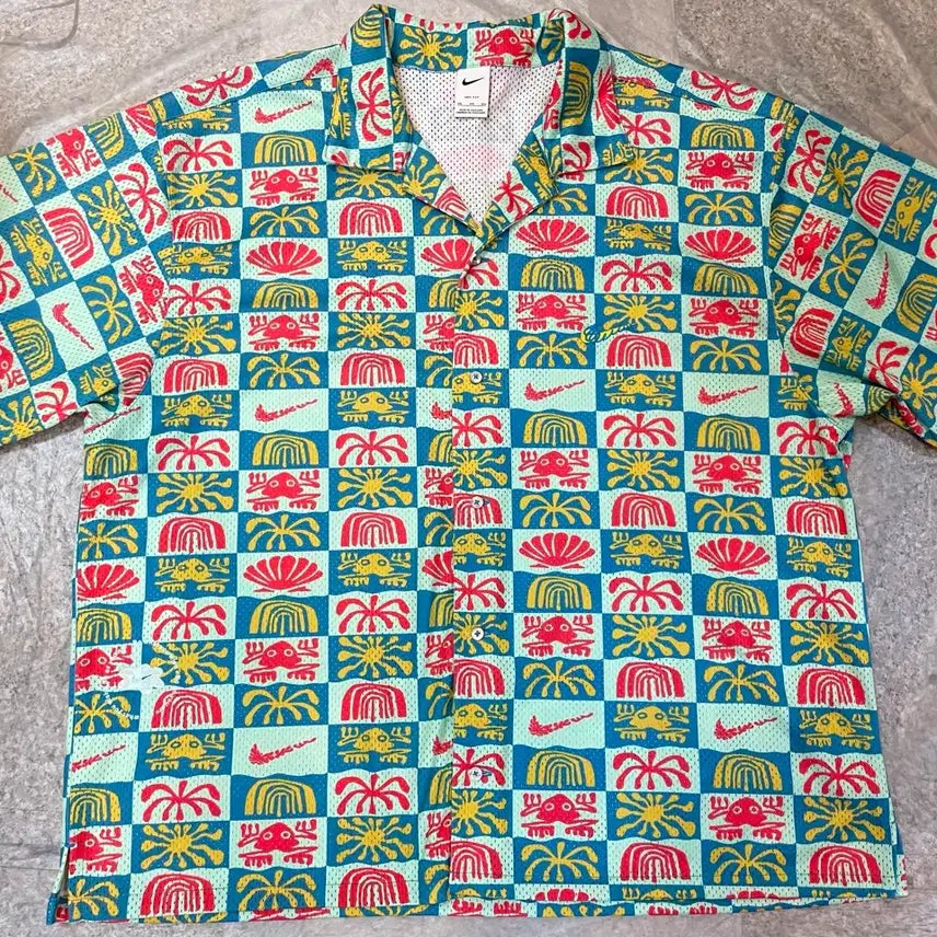 [BUNJANG] Nike Dri-FIT Hawaiian Shirt / 나이키 드라이핏 메쉬안감 하와이안 셔츠 3XL
