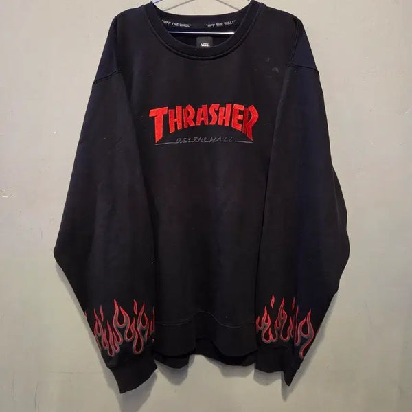 [BUNJANG] Thrasher x Vans Sweatshirt XL / 트레셔x반스 정품 맨투맨