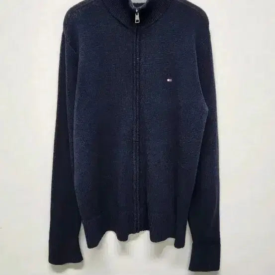 [BUNJANG] Tommy Hilfiger Men's Wool Knit Zip-Up Navy L / 타미힐피거 남성 울 니트집업 L사이즈