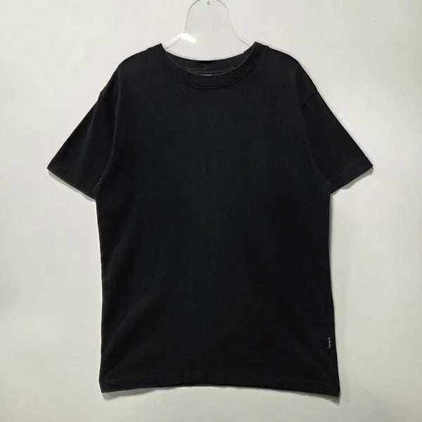[BUNJANG] Mischief Black Blur Back Logo Short Sleeve T-Shirt / 미스치프 블랙 블러 백로고 반팔 티셔츠 26082504