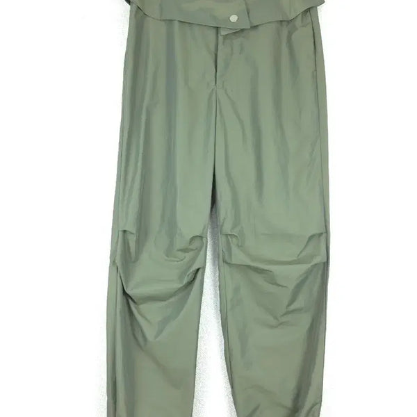 [BUNJANG] Women's Khaki Cargo Wide Pants (Size 26-27) / 여성 카키색 바스락 카고 와이드 팬츠(26~27)