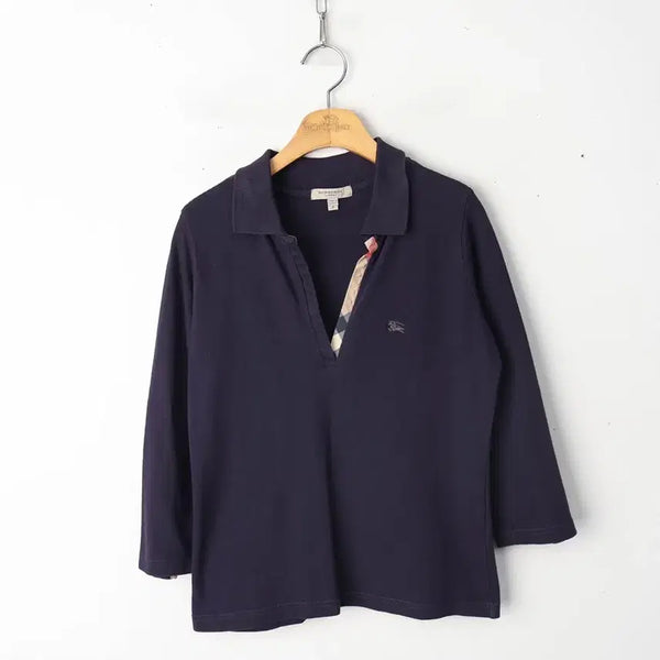 [BUNJANG] Burberry Cotton Polo Shirt / 55/버버리 코튼 카라넥 티셔츠