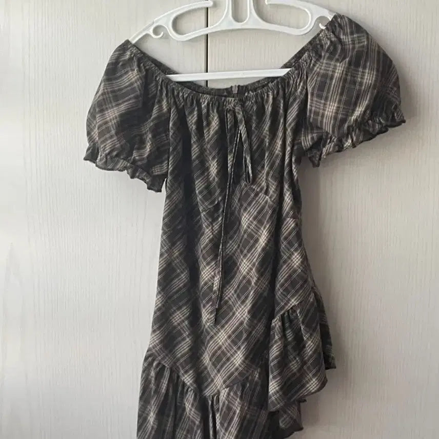 [BUNJANG] Checkered Blouse / 에이블리 체크 블라우스
