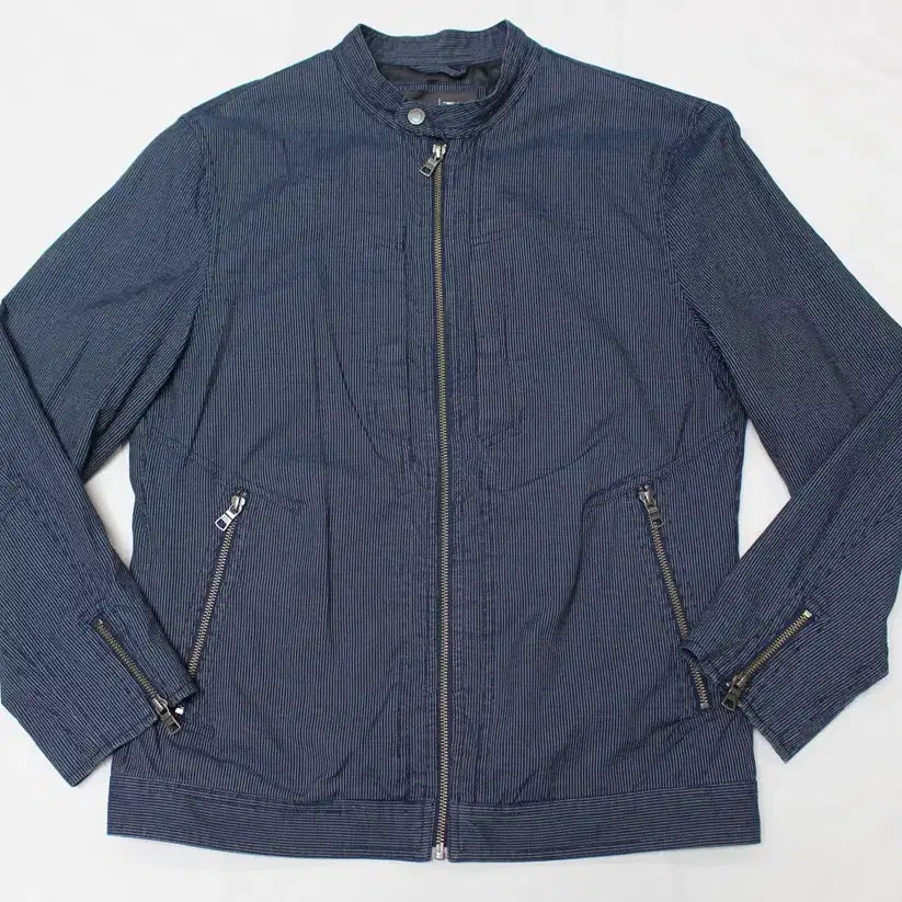[BUNJANG] Armani Exchange Men's Navy Cotton Linen Blend Spring/Fall Jacket M/M / 아르마니 남성 M/M 춘추 면 린넨 자켓 바람막이/H04