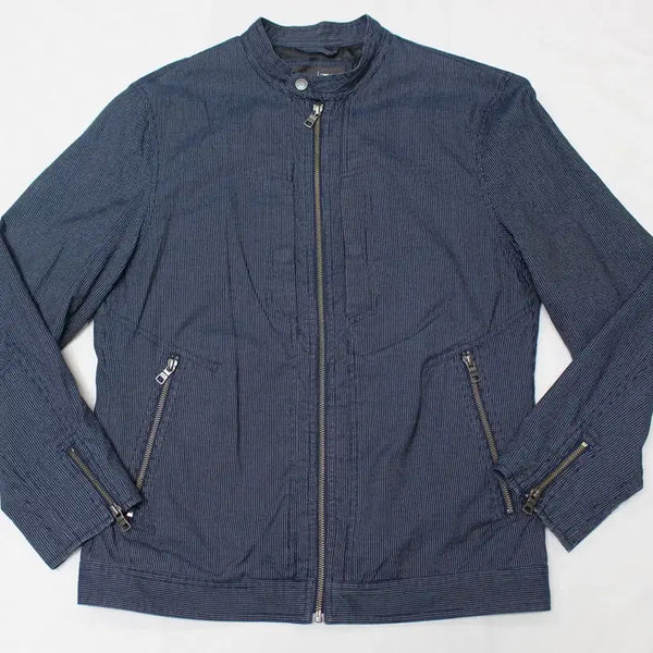 [BUNJANG] Armani Exchange Men's Navy Cotton Linen Blend Spring/Fall Jacket M/M / 아르마니 남성 M/M 춘추 면 린넨 자켓 바람막이/H04